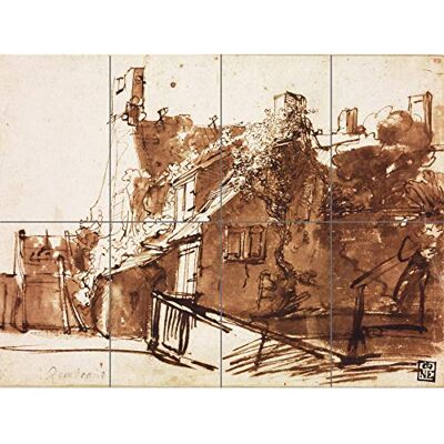 Artery8 Rembrandt Dutch Farmhouse In Sunlight XL Giant Panel Poster (8 Sections) holandés Granja Póster Artery8 Rembrandt Dutch Farmhouse In Sunlight XL Giant Panel Poster (8 Sections) holandés Granja Póster