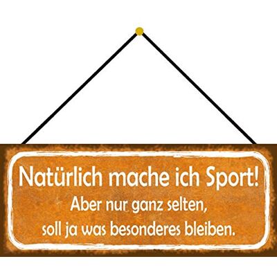 Schatzmix Blechschild Sport selten Metallschild 27x10 cm Wanddeko Tin Sign Deko mit Kordel Señal metálica, hojalata, Multicolor Schatzmix Blechschild Sport selten Metallschild 27x10 cm Wanddeko Tin Sign Deko mit Kordel Señal metálica, hojalata, Multicolor