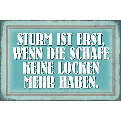 Schatzmix Blechschild Spruch Sturm ist Wenn Schafe Keine Locken Metall 20x30cm Tin Sign Señal metálica, hojalata, Multicolor, 20 x 30 cm Schatzmix Blechschild Spruch Sturm ist Wenn Schafe Keine Locken Metall 20x30cm Tin Sign Señal metálica, hojalata, Multicolor, 20 x 30 cm