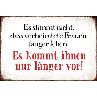 Schatzmix Blechschild Spruch Länger Leben Metallschild 20x30 Deko Tin Sign Señal metálica, hojalata, Multicolor, 20 x 30 cm Schatzmix Blechschild Spruch Länger Leben Metallschild 20x30 Deko Tin Sign Señal metálica, hojalata, Multicolor, 20 x 30 cm