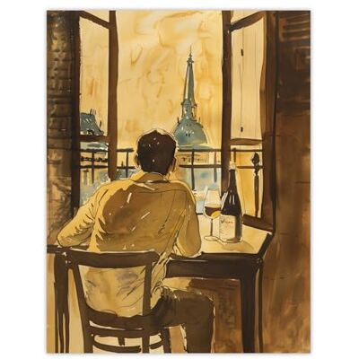 Artery8 France Portrait Wine Drink Advert Watercolour Living Room Large Wall Art Poster Print Thick Paper 18X24 Inch Artery8 France Portrait Wine Drink Advert Watercolour Living Room Large Wall Art Poster Print Thick Paper 18X24 Inch