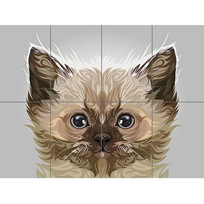 Artery8 Cat Illustration Persian Kitten XL Giant Panel Poster (8 Sections) Ilustración Póster Artery8 Cat Illustration Persian Kitten XL Giant Panel Poster (8 Sections) Ilustración Póster