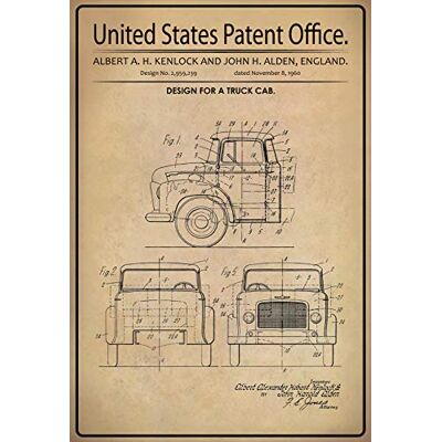 Schatzmix Blechschild Patent für eine Truck Metallschild 20x30 Deko Tin Sign Señal metálica, hojalata, Multicolor, 20 x 30 cm Schatzmix Blechschild Patent für eine Truck Metallschild 20x30 Deko Tin Sign Señal metálica, hojalata, Multicolor, 20 x 30 cm