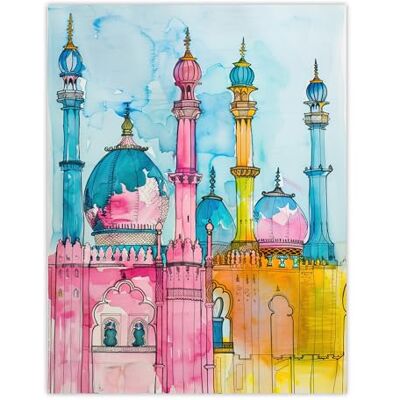 Artery8 Brighton Royal Pavilion Colourful Watercolour Living Room Large Wall Art Poster Print Thick Paper 18X24 Inch Artery8 Brighton Royal Pavilion Colourful Watercolour Living Room Large Wall Art Poster Print Thick Paper 18X24 Inch
