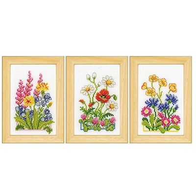 Vervaco Vevaco Kits De Punto De Cruz Contado Cuadros Decoracion DIY Creativo Kit juego de 3 FLORES DEL CAMPO Manualidades Arte De Pared Bordar Kit Principiantes Regalo ca. 8 x 12 cm Cross Stitch Embroidery Vervaco Vevaco Kits De Punto De Cruz Contado Cuadros Decoracion DIY Creativo Kit juego de 3 FLORES DEL CAMPO Manualidades Arte De Pared Bordar Kit Principiantes Regalo ca. 8 x 12 cm Cross Stitch Embroidery