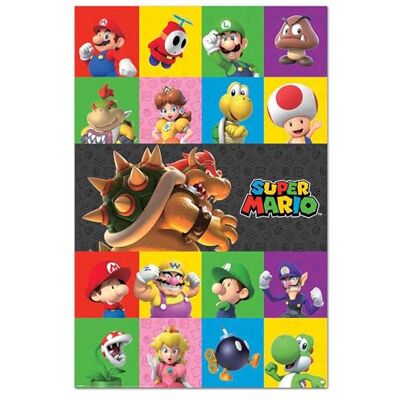 Close Up Póster de Nintendo Super Mario All Characters Póster de gaming, para jugadores, jugadores, icónico y nostálgico, tamaño 61 x 91,5 cm Close Up Póster de Nintendo Super Mario All Characters Póster de gaming, para jugadores, jugadores, icónico y nostálgico, tamaño 61 x 91,5 cm