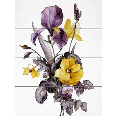Artery8 Flowers Purple Yellow XL Giant Panel Poster (8 Sections) Flores Púrpura Amarillo Póster Artery8 Flowers Purple Yellow XL Giant Panel Poster (8 Sections) Flores Púrpura Amarillo Póster
