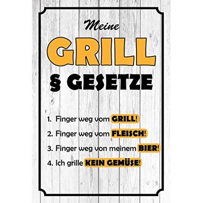 Schatzmix Blechschild Spruch Meine Grill § Gesetze Metallschild 20x30 Deko Tin Sign Señal metálica, hojalata, Multicolor, 20 x 30 cm Schatzmix Blechschild Spruch Meine Grill § Gesetze Metallschild 20x30 Deko Tin Sign Señal metálica, hojalata, Multicolor, 20 x 30 cm