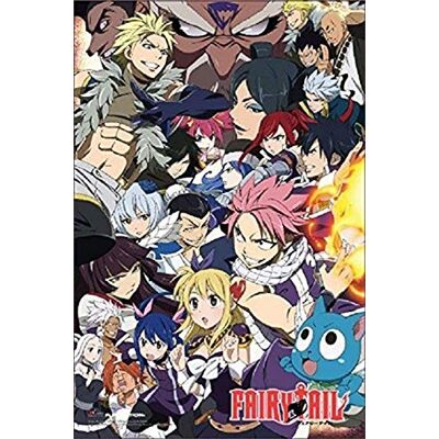 Buyartforless Póster de anime de Fairy Tale Group de 36 x 24 pulgadas, serie animada japonesa Buyartforless Póster de anime de Fairy Tale Group de 36 x 24 pulgadas, serie animada japonesa