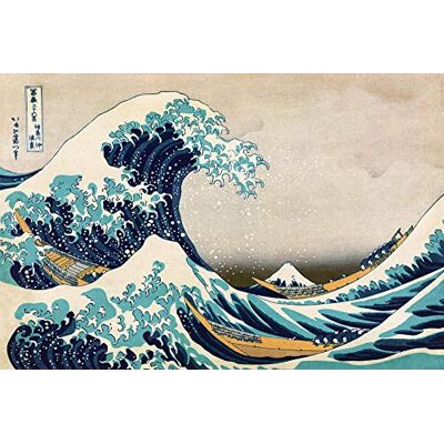 Close Up Póster de Katsushika Hokusai Great Wave Off Kanagawa (91,5cm x 61cm) Close Up Póster de Katsushika Hokusai Great Wave Off Kanagawa (91,5cm x 61cm)