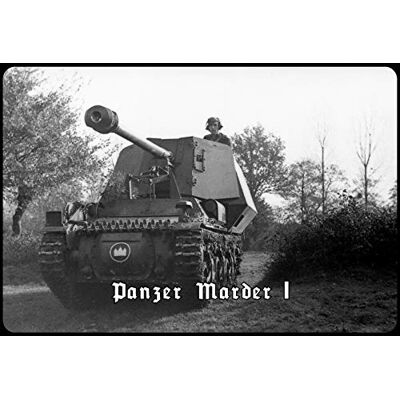 Schatzmix Blechschild Panzer Marder I (mit Soldat) Metallschild Wanddeko 20x30 Tin Sign Señal metálica, hojalata, Multicolor, 20 x 30 cm Schatzmix Blechschild Panzer Marder I (mit Soldat) Metallschild Wanddeko 20x30 Tin Sign Señal metálica, hojalata, Multicolor, 20 x 30 cm