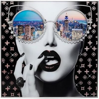 Kare Design Cuadro Ny View, Multicolor, Cuadrado, 80x80 cm, Impresión Artística, Arte de Pared, Nueva York, Glamour Kare Design Cuadro Ny View, Multicolor, Cuadrado, 80x80 cm, Impresión Artística, Arte de Pared, Nueva York, Glamour