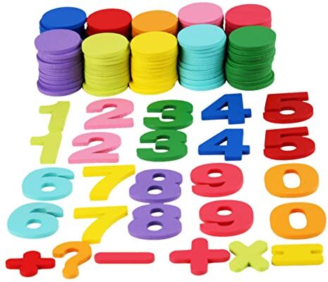 BUTIFULSIC 1 Juego De Oblea Para Contar Juguete Educativo Para Niños Juguetes Para Niños Juguete De Matemáticas Ayuda Para Enseñanza De Números De Bebé De Madera