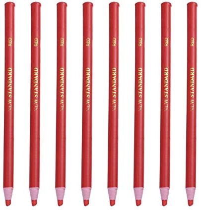 Toyvian 12Pcs Despega Los Fabricantes de Porcelana Lápices de Grasa Lápices de Cera Crayones Lápices para Tela de Vidrio Cerámico Metal Madera Cuero (Rojo)