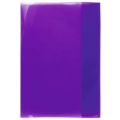 HERMA Fundas para cuadernos A4, transparentes, violetas, fundas de polipropileno resistente, fácil de limpiar y extragrueso, juego de fundas transparentes para cuadernos escolares, de colores HERMA Fundas para cuadernos A4, transparentes, violetas, fundas de polipropileno resistente, fácil de limpiar y extragrueso, juego de fundas transparentes para cuadernos escolares, de colores