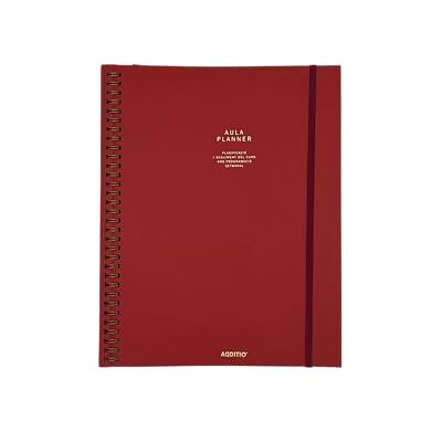 ADDITIO Aula Planner profesorado Planificador anual y mensual I Programación semanal I Evaluación I Reuniones I Alumnado I 100% papel I FSC I Tamaño 21 x 28 cm Catalán Rojo ADDITIO Aula Planner profesorado Planificador anual y mensual I Programación semanal I Evaluación I Reuniones I Alumnado I 100% papel I FSC I Tamaño 21 x 28 cm Catalán Rojo