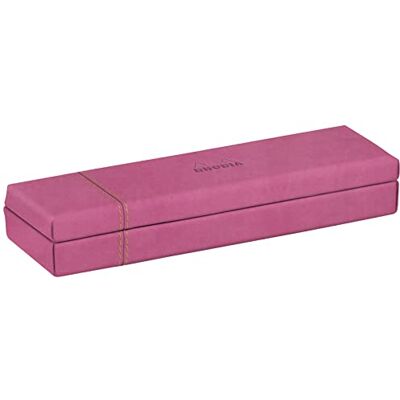 Rhodia Estuche fucsia 21x5,5x3 cm Pespunte naranja Exterior de piel sintética Colección Home Office rama Organización de oficina y almacenamiento de diseño Rhodia Estuche fucsia 21x5,5x3 cm Pespunte naranja Exterior de piel sintética Colección Home Office rama Organización de oficina y almacenamiento de diseño