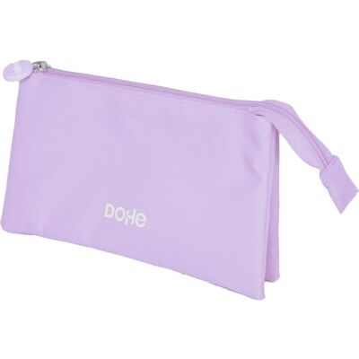DOHE Estuche Escolar Triple 3 Compartimentos, Portatodo Multiusos, Medidas 23x12x2,5 cm, Cierre de Cremalleras, Fabricado en Poliéster Resistente Serenity Morado DOHE Estuche Escolar Triple 3 Compartimentos, Portatodo Multiusos, Medidas 23x12x2,5 cm, Cierre de Cremalleras, Fabricado en Poliéster Resistente Serenity Morado