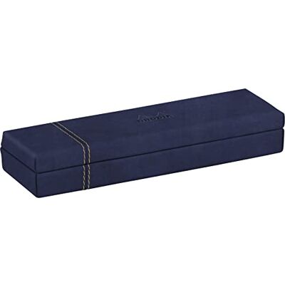 Rhodia Estuche para lápices azul noche 21x5,5x3 cm Pespuntes naranjas Exterior de piel sintética Colección Home Office rama Organización de oficina y almacenamiento de diseño Rhodia Estuche para lápices azul noche 21x5,5x3 cm Pespuntes naranjas Exterior de piel sintética Colección Home Office rama Organización de oficina y almacenamiento de diseño