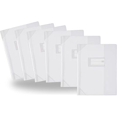 Oxford Juego de 6 protectores de cuaderno, 24 x 32 cm, transparentes, PVC sólido Oxford Juego de 6 protectores de cuaderno, 24 x 32 cm, transparentes, PVC sólido
