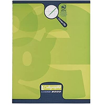 Calligraphe Clairefontaine Calligrafo – Lote de 20 cuadernos picados (gama 8000 de Clairefontaine, 32 páginas, 17 x 22 cm, 90 g seyes ampliado 3 mm, tapa para tarjeta offset Calligraphe Clairefontaine Calligrafo – Lote de 20 cuadernos picados (gama 8000 de Clairefontaine, 32 páginas, 17 x 22 cm, 90 g seyes ampliado 3 mm, tapa para tarjeta offset