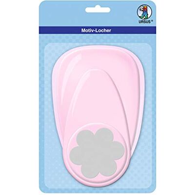Ursus – Perforadora con Palanca, Jumbo, Flor, Aprox. 76,2 mm, Rosa Ursus – Perforadora con Palanca, Jumbo, Flor, Aprox. 76,2 mm, Rosa