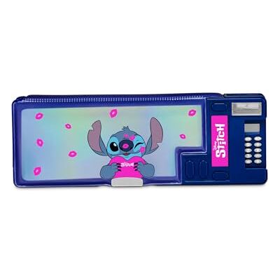 Seven Estuche Escolar Lilo & Stitch para niños, Compartimentos Pop up para lápices, Gomas de borrar, Reglas, calculadora incluida, cajones mágicos, Etiqueta de Nombre Personalizable, Producto Oficial Seven Estuche Escolar Lilo & Stitch para niños, Compartimentos Pop up para lápices, Gomas de borrar, Reglas, calculadora incluida, cajones mágicos, Etiqueta de Nombre Personalizable, Producto Oficial
