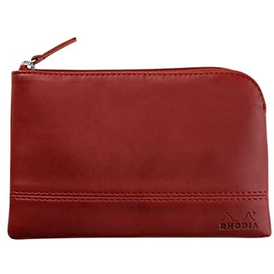 Rhodia rama pochette zippé en simili cuir italien taille S (11x17 cm) LIE DE VIN Rhodia rama pochette zippé en simili cuir italien taille S (11x17 cm) LIE DE VIN