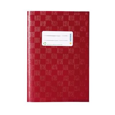 HERMA Funda para libro (plástico, A5, cubierta con estructura de bast), color rojo vino HERMA Funda para libro (plástico, A5, cubierta con estructura de bast), color rojo vino