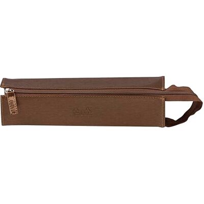 Estuche de lápices Rhodiarama en cuero sintético bronce - Pack de 2 Organizador de papelería Estuche de lápices Rhodiarama en cuero sintético bronce - Pack de 2 Organizador de papelería