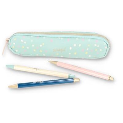Mr. Wonderful Set de escritura Polka dot print Estuche, 2 Boligrafos, 1 Lápiz Mr. Wonderful Set de escritura Polka dot print Estuche, 2 Boligrafos, 1 Lápiz