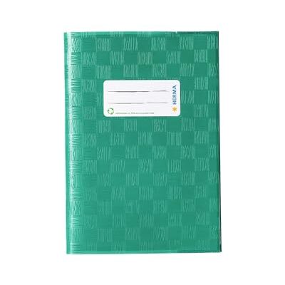 HERMA Cubierta de rafia verde A5, con etiqueta y estructura de rafia, fabricada con polipropileno resistente y lavable, ideal para cuadernos. HERMA Cubierta de rafia verde A5, con etiqueta y estructura de rafia, fabricada con polipropileno resistente y lavable, ideal para cuadernos.