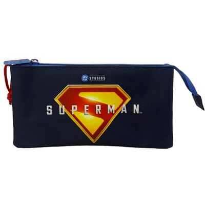 CYPBRANDS Superman, Estuche, Portatodo, Material Escolar, Color Azul, Producto Oficial CYPBRANDS Superman, Estuche, Portatodo, Material Escolar, Color Azul, Producto Oficial