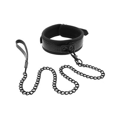 DREAM TOYS BLAZE COLLAR AND LEASH CROCO BLACK DREAM TOYS BLAZE COLLAR AND LEASH CROCO BLACK