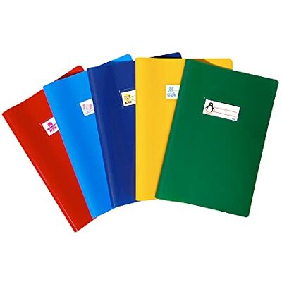 Favorit Fundas de cuaderno A4 con etiqueta, set de 10 unidades, multicolores Favorit Fundas de cuaderno A4 con etiqueta, set de 10 unidades, multicolores