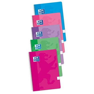Oxford Pack 4+1 Cuadernos Folio(A4) . Tapa Blanda. 80 Hojas cuadrícula 4x4. Surtido aleatorio tendencia. Oxford Pack 4+1 Cuadernos Folio(A4) . Tapa Blanda. 80 Hojas cuadrícula 4x4. Surtido aleatorio tendencia.