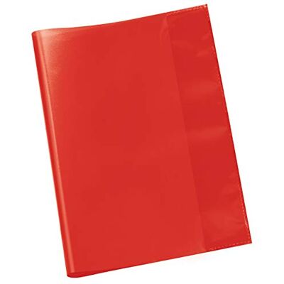 VELOFLEX Funda cuadernos A4 PP transparente, roja, 25 unidades VELOFLEX Funda cuadernos A4 PP transparente, roja, 25 unidades