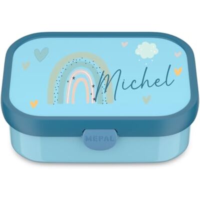 Mepal Lunchbox Campus personalizada, fiambrera arcoíris para niños con compartimentos, fiambrera con nombre estampado en color (azul) Mepal Lunchbox Campus personalizada, fiambrera arcoíris para niños con compartimentos, fiambrera con nombre estampado en color (azul)