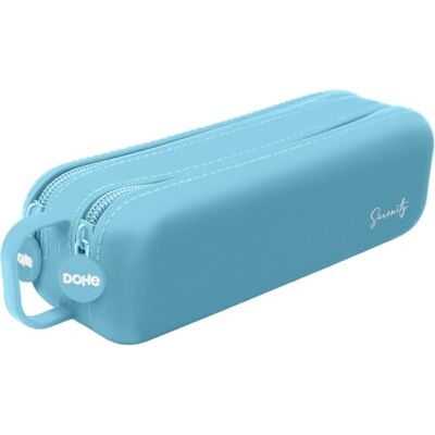 DOHE Estuche Escolar Doble Azul Pastel DOHE Estuche Escolar Doble Azul Pastel