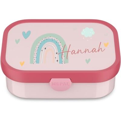 Mepal Lunchbox Campus personalizada, fiambrera arcoíris para niños con compartimentos, fiambrera con nombre estampado en color (rosa) Mepal Lunchbox Campus personalizada, fiambrera arcoíris para niños con compartimentos, fiambrera con nombre estampado en color (rosa)