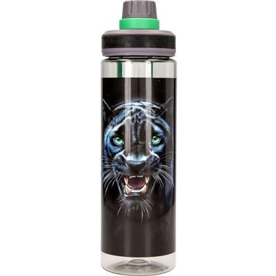 Depesche Adventure World Panther Botella Transparente para Beber en Negro y Verde, con Estampado de Pantera, tapón para Beber y asa, Capacidad Aprox. 700 ml Depesche Adventure World Panther Botella Transparente para Beber en Negro y Verde, con Estampado de Pantera, tapón para Beber y asa, Capacidad Aprox. 700 ml