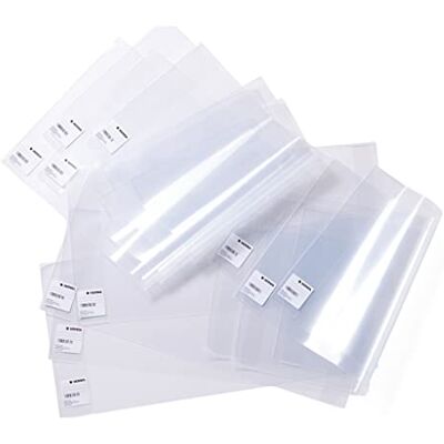 HERMA Fundas para libros (32 x 54 cm, 10 unidades, con etiqueta de rotulación y protección de bordes, de polipropileno lavable, juego de fundas para libros escolares, transparentes HERMA Fundas para libros (32 x 54 cm, 10 unidades, con etiqueta de rotulación y protección de bordes, de polipropileno lavable, juego de fundas para libros escolares, transparentes