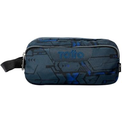 TOTTO Estuche Escolar 3 Compartimentos, Modelo Agapec, Estuche Grande, Dimensiones 23 x 11.5 x 10.5 cm, Asa Lateral, Tiradores Ergonómicos con PVC, Tejido Resistente, Estampado Zolid Gris TOTTO Estuche Escolar 3 Compartimentos, Modelo Agapec, Estuche Grande, Dimensiones 23 x 11.5 x 10.5 cm, Asa Lateral, Tiradores Ergonómicos con PVC, Tejido Resistente, Estampado Zolid Gris