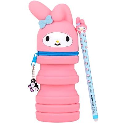 Mr. Wonderful Estuche De Silicona Extensible + Bolígrafo Borrable Bo-Bo Hello Kitty My Melody Estuche Con Cremallera Que Se Despliega De 12,5 A 20 cm Incluye Boli Borrable Bo-Bo Con Tinta Azul Mr. Wonderful Estuche De Silicona Extensible + Bolígrafo Borrable Bo-Bo Hello Kitty My Melody Estuche Con Cremallera Que Se Despliega De 12,5 A 20 cm Incluye Boli Borrable Bo-Bo Con Tinta Azul
