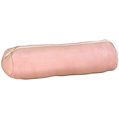 Oxford ELBA Bolso redondo (22 x 6 cm, con cierre de cremallera, piel teñida, color rosa Oxford ELBA Bolso redondo (22 x 6 cm, con cierre de cremallera, piel teñida, color rosa