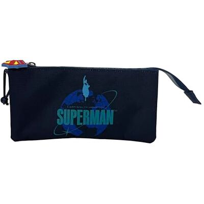 CYPBRANDS Superman, Estuche, Portatodo, Material Escolar, Color Azul, Producto Oficial CYPBRANDS Superman, Estuche, Portatodo, Material Escolar, Color Azul, Producto Oficial