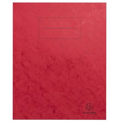 Exacompta Ref. 32125E Cartón de 100 protectores de cuaderno de 17 x 22 cm con tarjeta brillante auténtica, con campo de inscripción, ideal para la escuela, colegio, universidades, color rojo Exacompta Ref. 32125E Cartón de 100 protectores de cuaderno de 17 x 22 cm con tarjeta brillante auténtica, con campo de inscripción, ideal para la escuela, colegio, universidades, color rojo