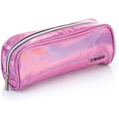 Favorit Estuche Escolar Grande Brillante Rosa 22 cm x 9 cm x 6,5 cm con Cremallera Plateada Favorit Estuche Escolar Grande Brillante Rosa 22 cm x 9 cm x 6,5 cm con Cremallera Plateada