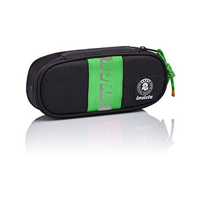 Invicta Estuche Escolar Ovalado 1 Compartimiento – LIP Pencil Bag Reflect Band, Negro y Verde Soporte para Bolígrafos Escolares – para Niños, Niñas y Adolescentes Portalápices Invicta Estuche Escolar Ovalado 1 Compartimiento – LIP Pencil Bag Reflect Band, Negro y Verde Soporte para Bolígrafos Escolares – para Niños, Niñas y Adolescentes Portalápices