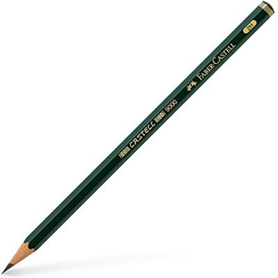 Faber-Castell Caja con 12 lápices de grafito Castell 9000 2H Faber-Castell Caja con 12 lápices de grafito Castell 9000 2H